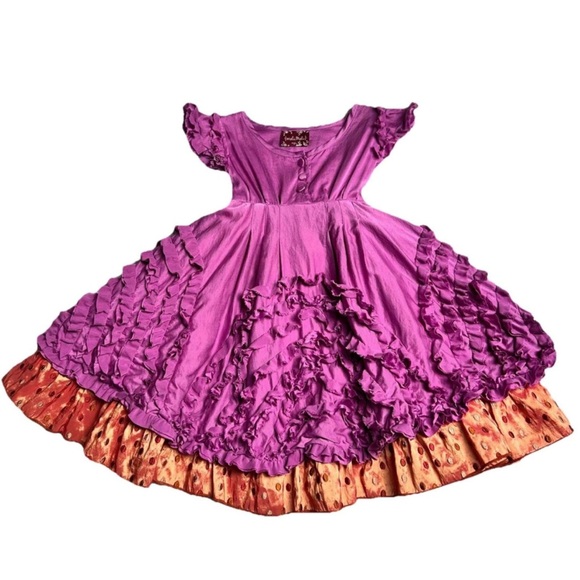 Chasing Butterflies Meli Meli Silk Ruffle Fairy Dress 4T Dance Pageant - Picture 1 of 9
